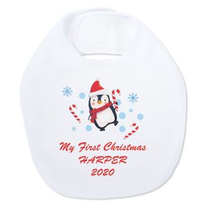 Baby's First Christmas Personalized Bib