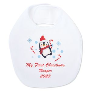 Baby's First Christmas Personalized Bib