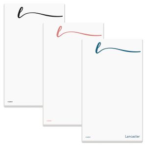 Cursive Initial Personalized Note Pads