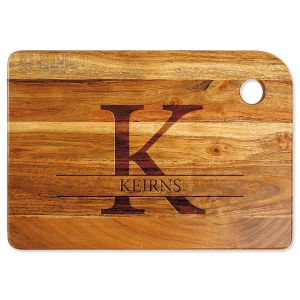 Initial Name Engraved Wood Cutting Board