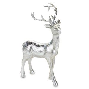 Standing Silver Reindeer Figurine