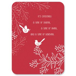 Diecut Winterbirds Religious Christmas Cards