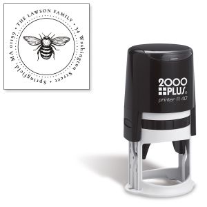 Honeybee Round Self-Inking Address Stamp