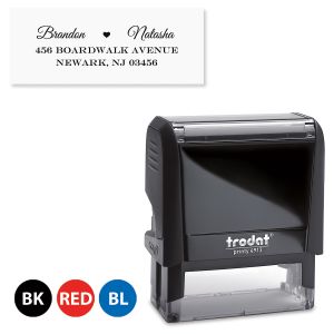 Married Couple Self-Inking Address Stamp