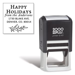 Happy Holidays Square Self-Inking Stamp