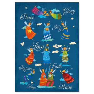 Peace Love Joy Snowman Religious Christmas Cards