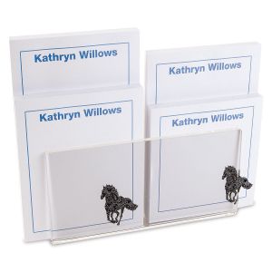 Horse Pattern Personalized Notepad Set