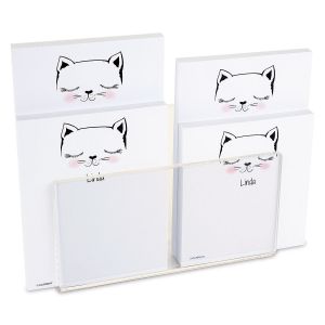 Kitty Ears Personalized Notepad Set