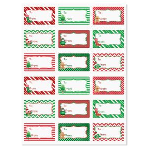 Christmas Patterns To/From Labels
