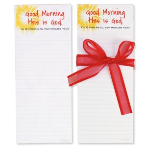 Good Morning Notepads with Ribbon - BOGO