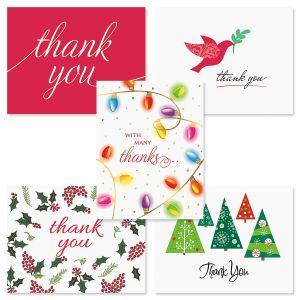 Christmas Thank You Note Cards - BOGO