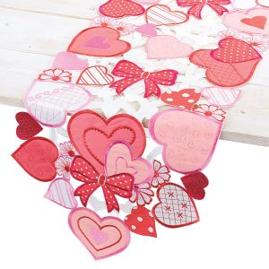 Hearts & Bows Cutwork Table Runner