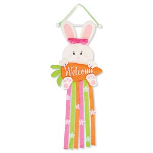 Fabric Bunny Welcome Door Hanger