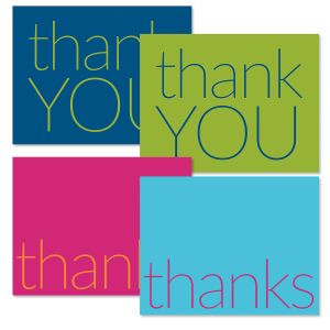 Colorful Thank You Note Cards Value Pack