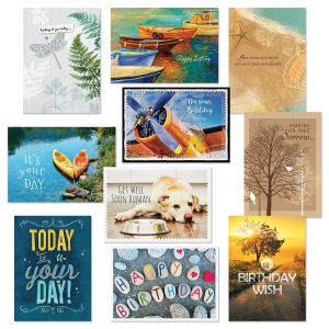 Masculine All Occasion Greeting Cards Value Pack