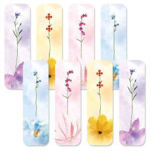 Watercolor Flowers Bookmarks
