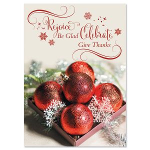 Sparkling Ornaments Christmas Cards