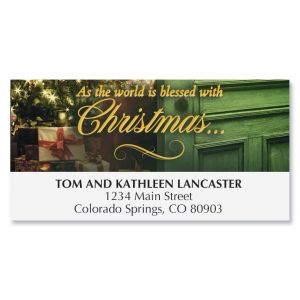 Christmas Door Deluxe Address Labels