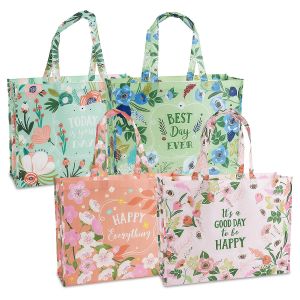 Floral Large Shopping Tote Bag Value Pack