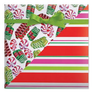 Ribbon Candy Double-Sided Jumbo Rolled Gift Wrap