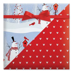 Winter Visitor Double-Sided Jumbo Rolled Gift Wrap
