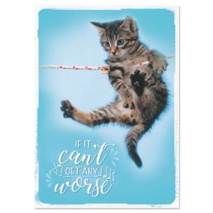 Cat On Line Friendship Card