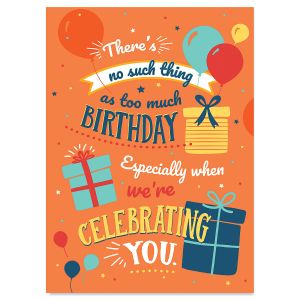 Too Much Voice Recordable Message Birthday Card 