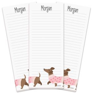Dachshund Personalized Shopping List Pads