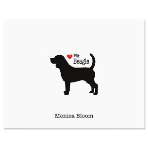 Dog Breed Personalized Note Cards
