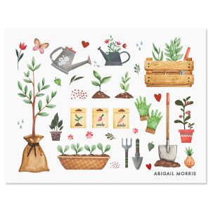 Garden Motifs Personalized Note Cards