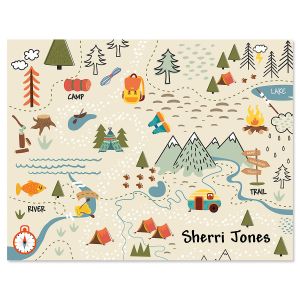 Camping Personalized Note Cards