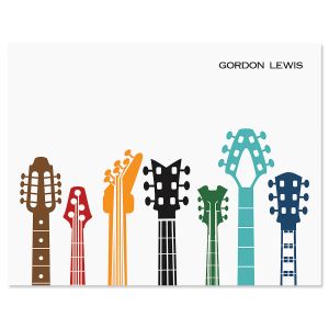 Guitar Personalized Note Cards