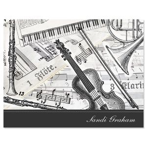 Music Mix Personalized Note Cards