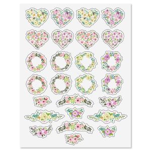 Wreaths & Hearts Stickers