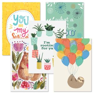 Sunshine & Hugs Friendship Greeting Cards Value Pack