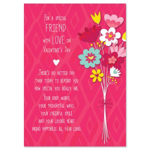 Bunches of Love Personalized Valentine Card