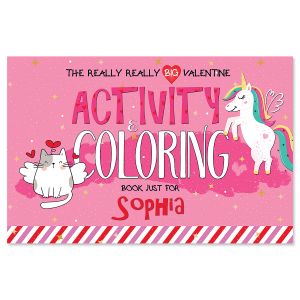 Really Big Valentine Personalized Activity Book for Girls