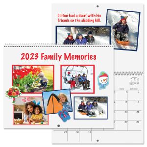 2023 White Pages Blank Scrapbooking Calendar