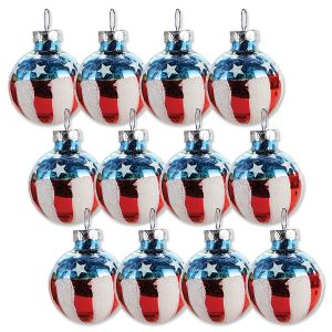 Americana Patriotic Glass Ornaments