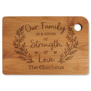 Circle of Love Engraved Wood Cutting Board