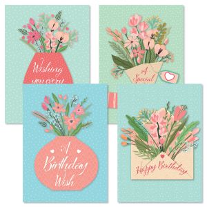 Bouquets Birthday Cards and Seals