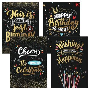 Deluxe Foil Bold Birthday Cards and Seals