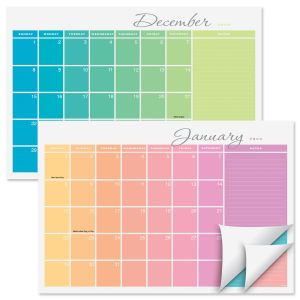 2023-2024 Rainbow Colors Calendar Pad