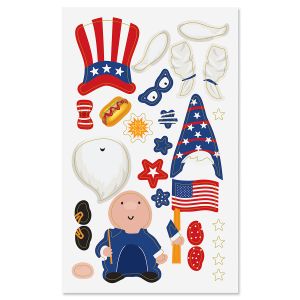 Build-a-Gnome Patriotic Stickers - BOGO
