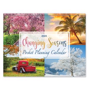 2024 Changing Seasons Big Grid Planning Calendar with Pockets