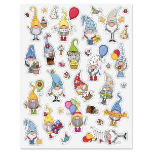 Gnomes Birthday Stickers