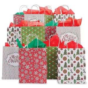 Christmas Patterns Gift Bags