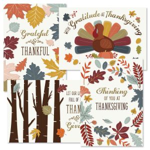 Grateful & Thankful Thanksgiving Cards