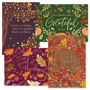 Giving Thanks Deluxe Thanksgiving Cards