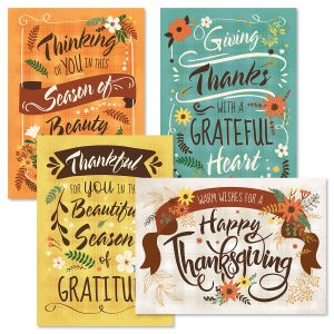 Plaid Thanksgiving Cards